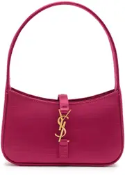 Saint Laurent Le 5 à 7 Mini Satin Shoulder Bag, Satin Bag, Pink One Size