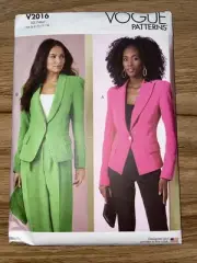 Vogue Patterns V2016 Jacket Sewing Pattern Sizes 6-14
