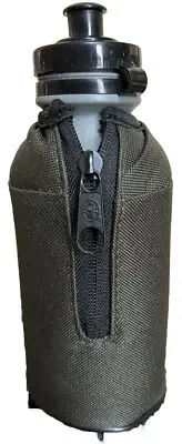 Great Gift!! Army Green Flip Top Water Bottle Zipper For Convenience 20 Oz