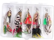 Complete Fishing Kit Pcs Spinnerbaits Lures Simulation Baits for Freshwater Saltwater