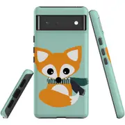 For Google Pixel 6 Case, Shielding Back Cover,Cute Brown Fox