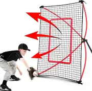 Pitchback Portable Baseball Rebound Net, 5Ft X 3Ft, Quick Set Up, Lightweight, M