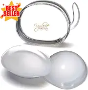 Silicone Bra Inserts - Clear Gel Push up Pads (Large)- Bra Padding Bust Enhancer