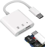 USB C Micro SD Card Reader Charging Adapter (3in1) Type C Cable for Apple iPhone