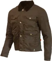 Merlin Millington D3O Motorcycle Waxed Jacket, green, Size S for Men
