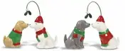 2 Pairs of Retrievers Mistletoe Pets Ceramic Salt and Pepper Shakers
