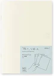 Midori 15305006 Notebook, MD Notebook, Light, A5, Square Ruled, Set of 3, A