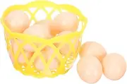HANABASS 1 Set DIY Easter Egg Decoration Adorable Simulation Eggs for Creative with Basket for Easter and Family Fun Activities