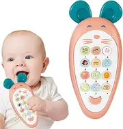 Toddler Phone Toy,Puzzle Storytelling Machine with Music | Educational Sensory Puzzle with Cute Mice Design for Home, Children Aged 1-3, 1-3 Year Old