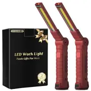 Tool Gifts for Men Dad, Rechargeable LED Work Light Grill Light Magnetic Flas...