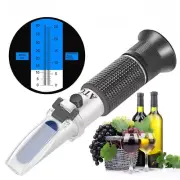 100% 0~40% Brix 0~25% Alcohol Wort Specific Gravity Refractometer Test Meter New