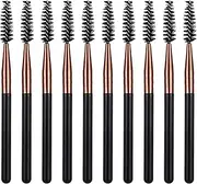 10 Pcs Mascara Brush Wands, Reusable Eyelash Eyebrow Spoolie Brush Long Handle Lash Brush Applicators Makeup Lash Spoolies Set for Lash Extensions