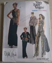 VOGUE AMERICAN DESIGNER EDITH HEAD 1803 SZ 10 JACKET&BLOUS UNCUT SEWING PATTERN
