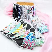 Asenappy QWERTY Sanitary QWERTY Pad Two, 10 PCs ReusQWERTY strual TQWERTYads Two Panty QWERTYners Two (5M-randompads)