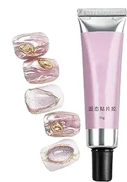 Nail Gel Glue, Press-on Nail Glue | Multi-Function Builder Gel - Powerful Pre-On Nail Glue, Long Lasting Clear UV Nail Glue for Home Salons