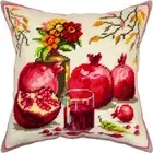 Tapestry Pillow Cover DIY kit "Pomegranate juice" Needlepoint kit Printed canvas