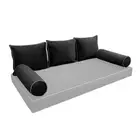 COVER ONLY Model V3 Twin Velvet Contrast Indoor Daybed Cushion Bolster - AD350