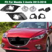 Bumper Fog Lights Lamp+ Light Cover+Auto Switch Kits For Mazda 3 Axela 2013-2016 (for: Mazda)