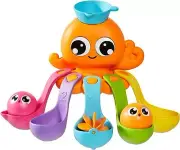Toomies E73104 Tomy 7 in 1 Activity Octopus, Kids Toys for Water Play, Fun Bath