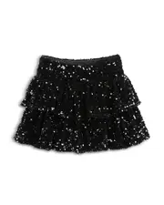 KatieJnyc Girls' Misha Tiered Sequined Skirt - Big Kid