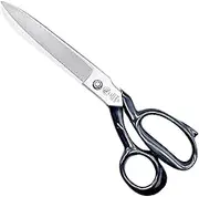 NTS-Solingen Dressmaking Scissors, Left-Handed, Blue, Black, Carbon Steel, 10 Inches