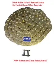 Chain With Chain Lock T8F 58 Links Gold Pocket cross Quad Dirt Bike 49 Cc