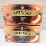 **愛洛奇**英國 TWININGS 唐寧茶 香甜蜜桃茶 ( 2G×25入 )