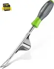 Weed Puller Tool, Metal Leverage Base and V-Shaped Forks for Easy Weed Removal &