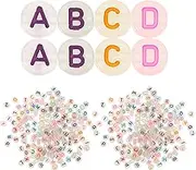 500Pcs Glow in The Dark Acrylic Letter Beads - Assorted Color Beads for DIY Jewelry Making, Bracelets, Necklaces, Craft Projects, Ideal for Handcraft Enthusiasts and Gift Packaging
