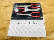 Snap on Tools USA NEW 3-Piece RED Soft Grip Long Nose Pliers Set PL308CF