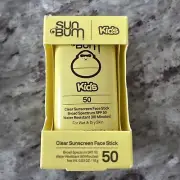 ️ Lot Of 2 Sun Bum Kids Clear Sunscreen Face 50 Water Res 80 Min Exp 05/ 2026