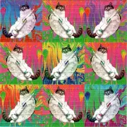 Kitty Self Love X9 BLOTTER ART perforated tabs psychedelic art