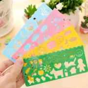 4PCS Kids Drawing Toys Painting Template Board Plastic Ruler Art Craft Juguetes