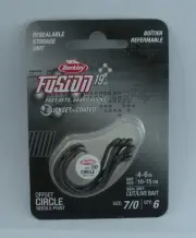 Berkley 1405867 FSN19CH7/0 Fusion19 Circle Hook Needle Point Size 7/0 6CT
