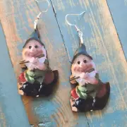 Garden Gnome SEVEN DWARFS Earrings HANDCRAFTED GONK