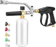 Car Wash Foam Gun With 1/4 Snow Foam Cleaning Easy Installation Foam Formonitor Kit 1/4 Snow Foam Cleaning Gun Alloy