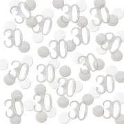 Silver Glitter 30 Confetti, 30Th Birthday Number Confetti, 200Pcs Anniversary Pa