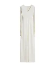 V-neck fringed cady dress IT40 White