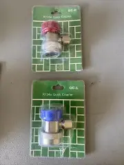 Quick Coupler Connector Adapters High/Low Manifold AC Gauge Auto Set