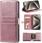 Compatible with Oppo Find X5 Pro 5G Cover,(PU Leather+TPU Soft Shell) Card Holder Kickstand Magnetic Closure Wallet Phone Case Pink