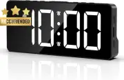 Digital Alarm Clock LED Display with Date Temperature for Kids
