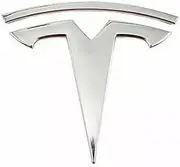 Model 3 / Y Badge Emblem - Front Hood Frunk Replacement Logo for Tesla Model 3 and Y -3D, ABS Emblem Chrome Silver