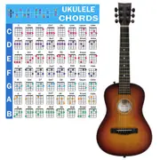 Guitar Chord Poster/Ukulele Chord Poster Educational Reference Guide for Beginners