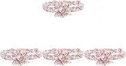 Mipcase 4pcs Flower Decor Dog Collar for Girl Puppy Breathable and Neck Decor Chic Design for Daily Wear