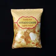 Felt Pretend Play Food Potato Chip Bag Large for Pretend Kitchens, New