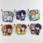 Anime Card Captor Sakura rubber Keychain Key Ring Race Straps cosplay