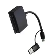 2-IN-1 Lighted SATA to USB3.0+TYPEC Cable Hard Drive Adapter for Notebooks