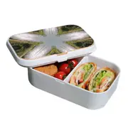 Lunch Box Food Container Snack Picnic Authentic Wood Strap Cutlery Ways