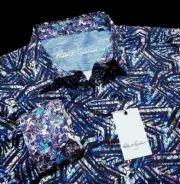 Robert Graham Geometric Paisley Mens XL Multicolor Classic Fit Sport Shirt