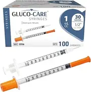 1 ml/cc Syringes 30G x 1/2’’ (12.7mm), Orange Cap, 100/box